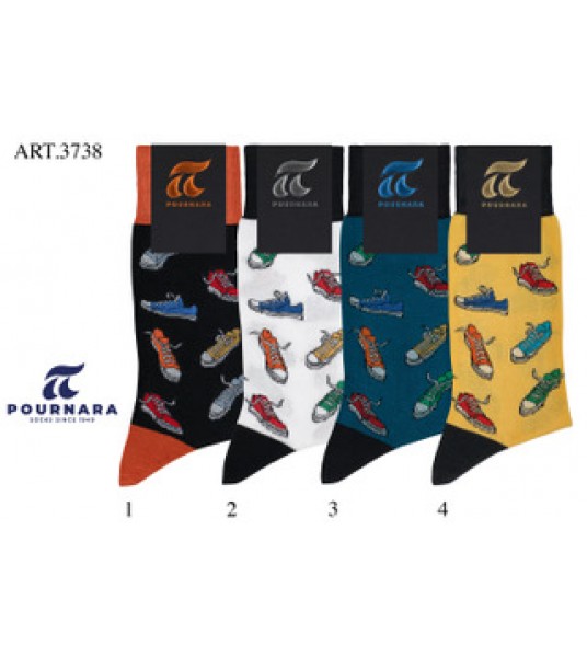 ART : 3738 Βαμβακερή - Χωρίς ραφές - Μέγεθος ( 41-45 ) 